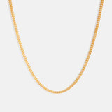 Double Curb Chain Necklace Gold