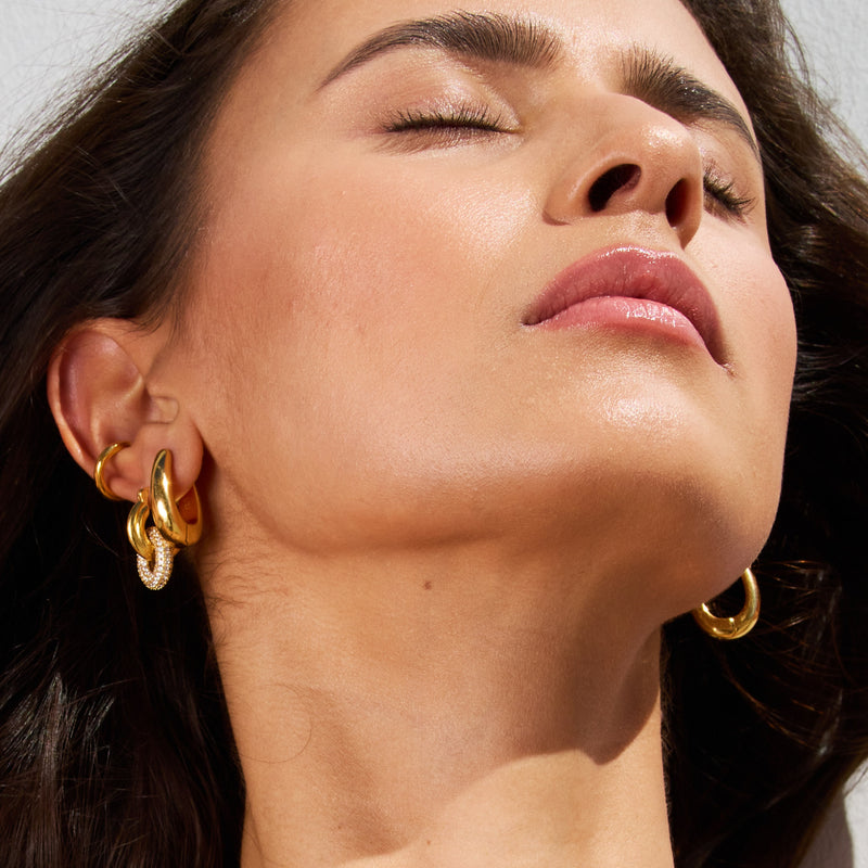 Tapered Dôme Hoops Gold