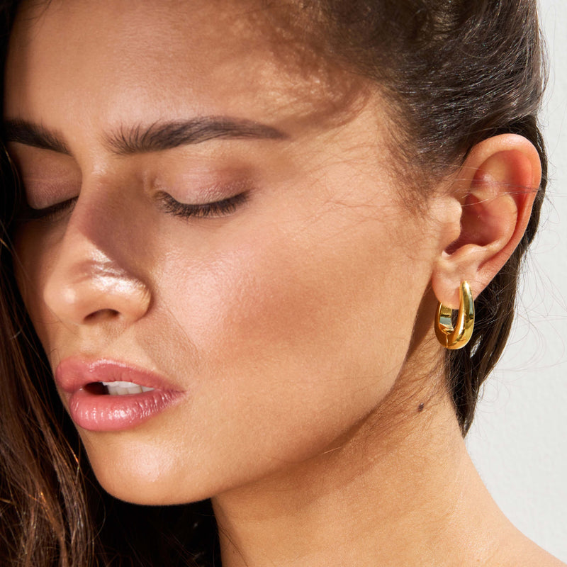Tapered Dôme Hoops Gold