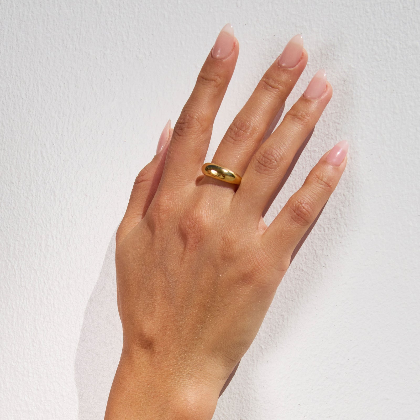 ITEM #695 store Unisex .925 Gold over lay large dome pixel ring. Size 9.5-10