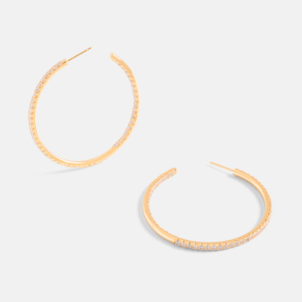 Double-Sided Pavé Hoops